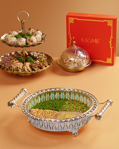 Assorted mithai cake platter