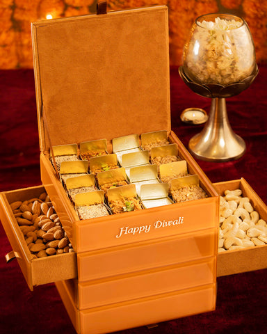 Mustard yellow glass box